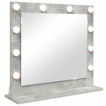 Espejo De Tocador Gris Concreto 60 X 55 X 18 Cm Rectangular Vidaxl