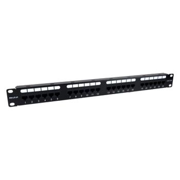 Patch Panel Phasak PU 2421 24 Puertos Cat.6A UTP RJ45 Dual 1U 19