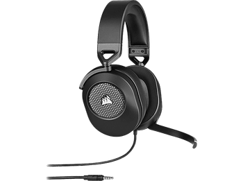 Auriculares gaming - Corsair HS65 Surround, Cable 1.8 m, Micrófono abatible, Carbón