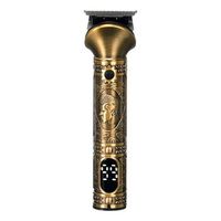 set de cortapelo de metal con soporte y 13 accesorios bateria recargable de 1500mah 147x122x17 cm color oro