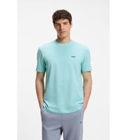 boss para hombre 50506373 camiseta detalle azul s casual algodon manga corta turquesa