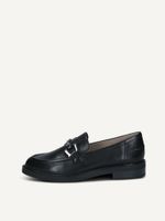 caprice slipper black made of leather with block heel size 38