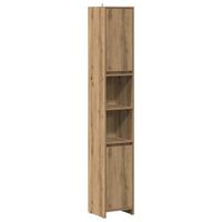 mueble de bano  armario de bano madera ingenieria roble artisan 30x30x1835 cm