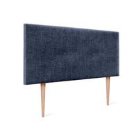 cabecero de lana natural con botones 90x105cm con patas camas 8090 - azul