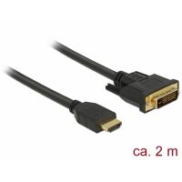 adaptador de cable de video delock 85654 2 m hdmi a dvi negro