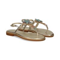 exe sandalias planas mujer - dorado talla 36