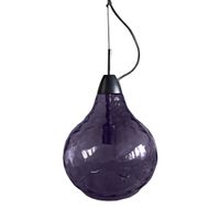 lampara de suspension  vidrio violeta d30 cm
