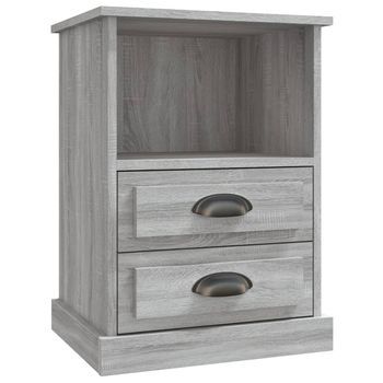 Mesita De Noche 36x43x60 Cm Madera - Gris