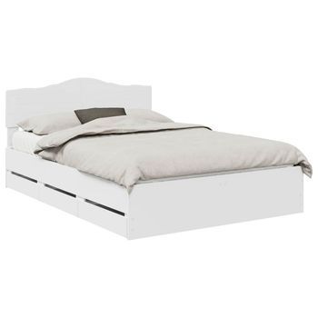 Estructura De Cama Con Cajón 160 X 200 Cm Madera Ingenieril Vidaxl