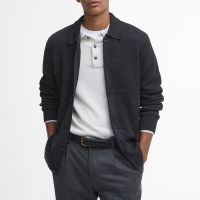 barbour filley knitted button down cardigan - l