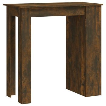 Mesa Alta | Mesa De Bar Con Estante Roble Ahumado 102x50x103,5 Cm