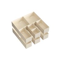 organizador cajones divisores cajas plegables tela no tejida para calcetines beige arena  juego de 12