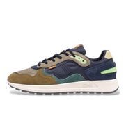 colmar para hombre logan-e zapatillas de piel logan effect azul marino multicolor 45 plano cordones casual