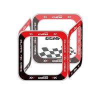 puertas de carreras reflectantes gemfan 4 en 1 de 80x80mm con deflector desmontable para practicas de vuelo de drones fp