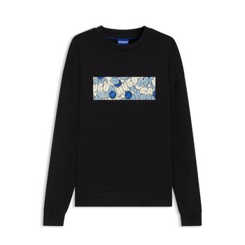 Hugo Blue Sudadera de felpa de algodón 50545129-001