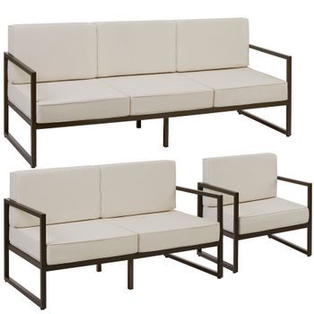 Conjunto De Salón De Jardín Comosa Para 6 Personas, Acolchado Xxl Tectake