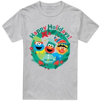 Sesame Street Camiseta Happy Holidays para mujer