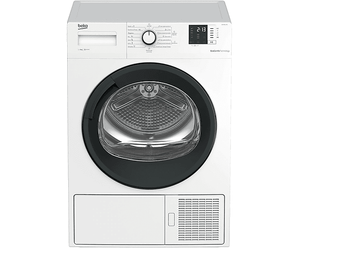 Secadora bomba de calor - Beko DS 8512 CX, 8 kg, 15 programas, Motor ProSmart™ Inverter, OptiSense®, Blanco