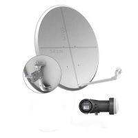 kit antena parabolica 60cm  lnb soporte pared