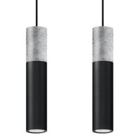 lampara colgante nivoto negro 2 luces