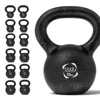 pesa rusa kettlebell de hierro fundido - 10 kg casa ancha y ergonomica