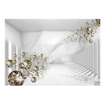 Papel Pintado 3d - Diamond Corridor (grey) (350x245 Cm)