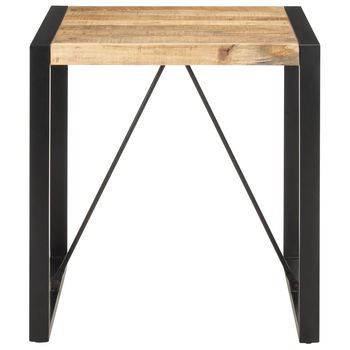 Mesa De Comedor | Mesa De Cocina Madera Maciza De Mango Rugosa 70x70x75 Cm