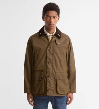 Barbour para hombre. MWX2616 Chaqueta encerada Icons Bedale marrón (L), Casual, Algodón