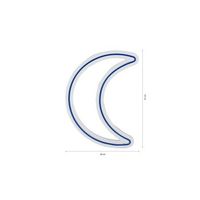 iluminacion led decorativa de plastico crescent azul 26x37x2 cm