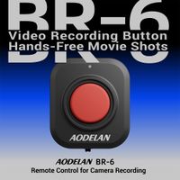 aodelan br6 - control remoto inalambrico bluetooth para camara boton de grabacion de video y filmacion para camaras canon sony nikon fujifilm