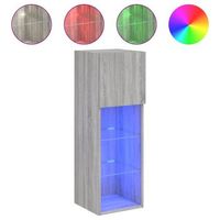 mueble para tv con luces led gris sonoma 305x30x90 cm vidaxl