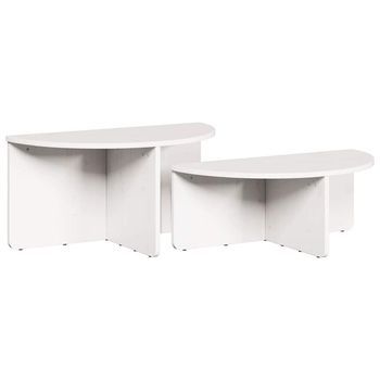 Mesa De Café 2 Uds. 79 X 39,5 X 40 Cm Madera Maciza De Pino Vidaxl