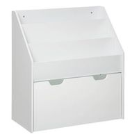 libreria infantil blanca con ruedas h70cm