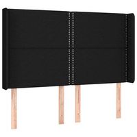 cabecero con orejas de tela negro 147x16x118128 cm vidaxl