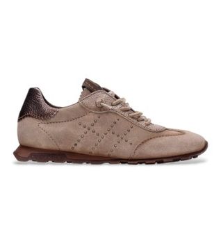 Hispanitas para mujer. HI264964 Zapatillas de Piel Zinnia taupe (37), 1 a 3cm, Cordones, Casual