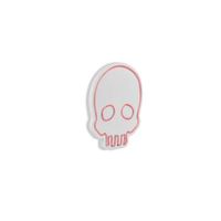 iluminacion led decorativa de plastico skull rosa 28x35x2 cm
