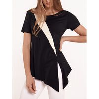 lisca blusa top de manga corta guaraja negro para mujer