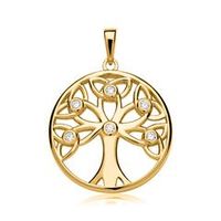 colgante arbol de la vida plata 925 chapado en oro