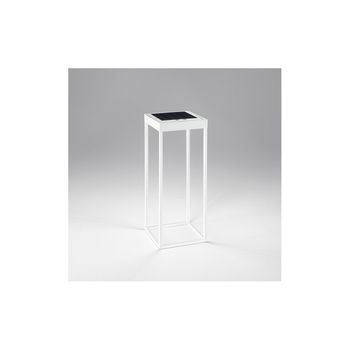 Lámpara De Mesa Solar Y Recargable Cage De Perenz Blanco Mate H50cm
