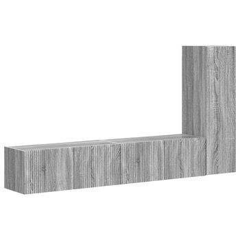 Conjunto De Mueble De Tv 3 Uds. Gris Sonoma Vidaxl
