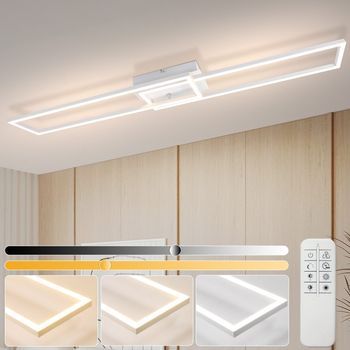 Lámpara De Techo Nettlife Para Salón, Led, Lámpara De Techo Para Cocina, Con Mando A Distancia, Diseño Moderno, 3000k-6500k, 36w