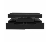 mesa de centro con led - acabado brillante - 4 cajones delanteros y traseros - negro