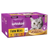 whiskas 1 cans saver pack 24 x 400g - farm menu in jelly
