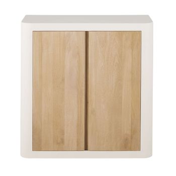 Aparador de 2 puertas color crema 85 cm