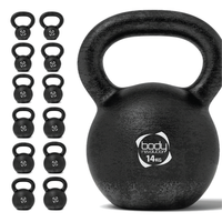 pesa rusa kettlebell de hierro fundido - 14 kg casa ancha y ergonomica
