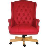 chairman rouge bonded-leather tilting executive chair - red red