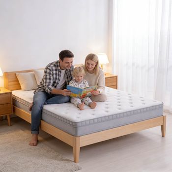 Colchón - Mueble Para Dormitorio - Espuma Y Muelles - Blanco Antiguo (200x140x25cm)