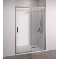 mampara de ducha frontal plata 155-160 cm acceso izquierda bellobath