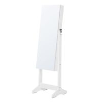 armario joyero con gran puerta espejo - h152 cm - blanco