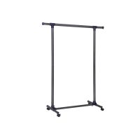 perchero extensible con barra para abrigos negro